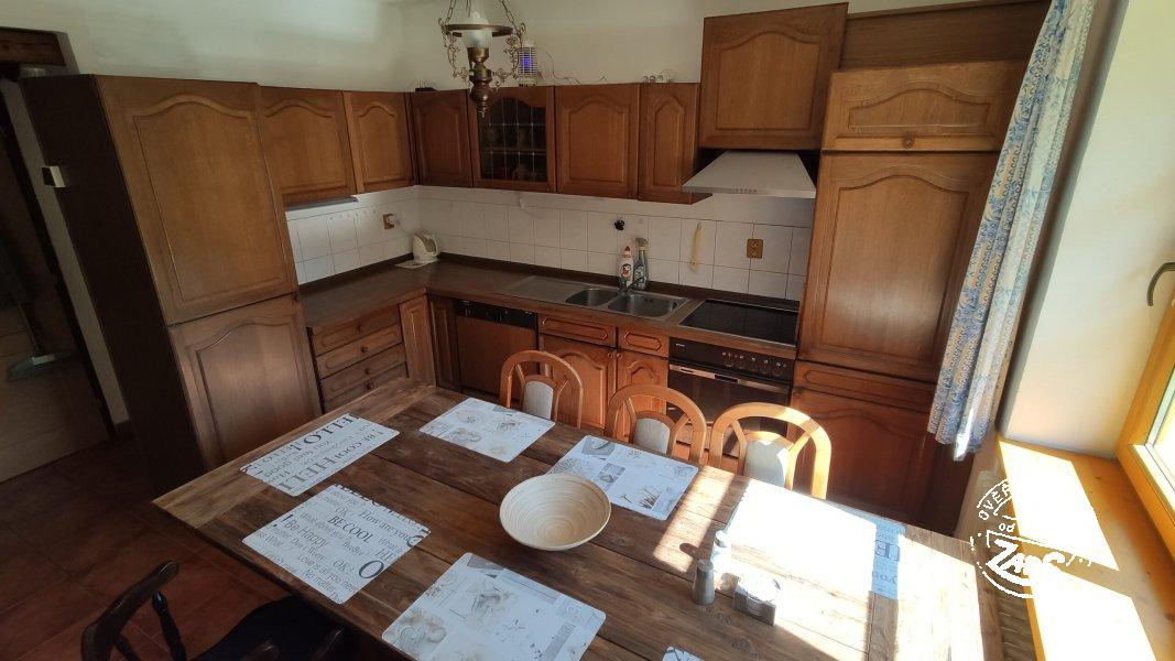 Chalupa Plánička Lipno - kuchyně s posezením Chalupa Plánička k pronájmu, Šumava a Lipno